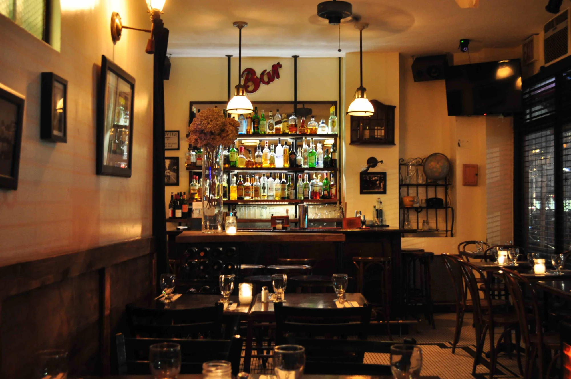 Olivier Bistro interior - warm ambiance with classic bar